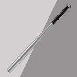 Tuggui Baseball Bat Steel with Carrying Bag (25 in, Silver)