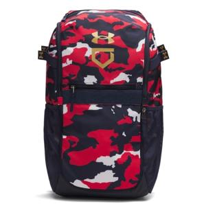 Under Armour Unisex Utility Baseball Backpack Print, (412) Midnight Navy / / Metallic Gold, One Size Fits All