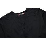 EALER BJ80 Series Mens Baseball Jersey Button Down Shirts Short Sleeve Hipster Hip Hop Sports Uniforms Black