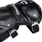 Champro Optimus MVP Single Knee Baseball Catcher’s Leg Guards, 14.5" Shin Length, CG105B, Black