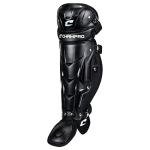 Champro Optimus MVP Single Knee Baseball Catcher’s Leg Guards, 14.5" Shin Length, CG105B, Black