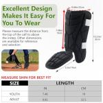 Baseball + Softball Leg Guard, Impact Resistant Batter's Leg Guards, Youth Shin & Foot Shield with Elastic Straps, Suitable for Both Left and Right Feet, Detachable Leg & Foot