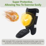 Baseball + Softball Leg Guard, Impact Resistant Batter's Leg Guards, Youth Shin & Foot Shield with Elastic Straps, Suitable for Both Left and Right Feet, Detachable Leg & Foot