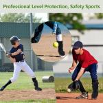 Baseball + Softball Leg Guard, Impact Resistant Batter's Leg Guards, Youth Shin & Foot Shield with Elastic Straps, Suitable for Both Left and Right Feet, Detachable Leg & Foot
