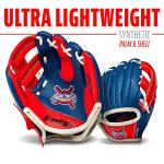 Franklin Sports Kids Baseball Glove - Air Tech Youth Tball Glove - Toddler + Youth Teeball, Baseball + Softball Mitt - Right Hand Throw - Navy/Red - 8.5"