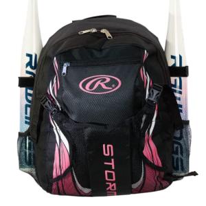 Rawlings | STORM Backpack Equipment Bag | Girls T-Ball / Youth Baseball & Softball | Multiple Colors