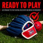 Franklin Sports Kids Baseball Glove - Air Tech Youth Tball Glove - Toddler + Youth Teeball, Baseball + Softball Mitt - Right Hand Throw - Navy/Red - 8.5"