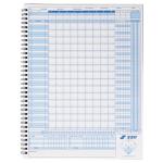 SSK 50 Game Official Scorebook Baseball + Softball – Premium Cover Score Keeping Book – 15 Player - Home + Away Team – 9.25”x12” (50 Games)