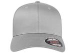 Flexfit Men's Wooly Combed Twill Fitted Baseball Cap, Silver, Large-X-Large