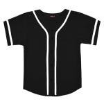 EALER BJK80 Series Kids Baseball Jersey Softball Jersey Button Down Shirts Black Size 10T