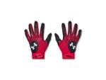Under Armour Boys Youth Clean Up Baseball Gloves, (001) Black/Red/White, Medium