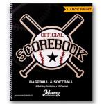 Murray Sporting Goods Baseball/Softball Scorebook - Large Print Book - Spiral Bound - 35 Games