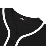 EALER BJK80 Series Kids Baseball Jersey Softball Jersey Button Down Shirts Black Size 10T