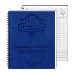 HIGHRAZON Premium Baseball Softball Scorebook, 65 Games 9+2 Extra Innings 16 Player Slots, Hard Cover Score Keeping Book for Stats, Baseball Score Book for Scorekeeper, Coach, Family (Blue)