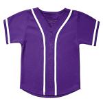 babyhealthy Kids Baseball Jersey Button Down Hip Hop Personalized Sport T Shirts Tops for Boys Girls Purple