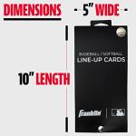 MLB Baseball + Softball Lineup Cards - 25 Game Line Up Sheets Book + Holder for Coaches + Managers - Black