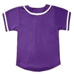 babyhealthy Kids Baseball Jersey Button Down Hip Hop Personalized Sport T Shirts Tops for Boys Girls Purple