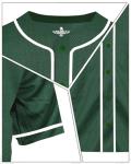 Exxact Sports Blank Baseball Jersey, Unisex Classic Button Down Softball Jersey for Men & Women, Comfortable for All-Day Wear - (Dark Green,AL)