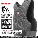 Maddog Sports Padded Chest Protector - Lightweight Paintball Airsoft Impact Protection Vest | Front/Back Padding with Adjustable Waist Straps - One Size Fits Most | Youth, Teen, Medium Adult Players