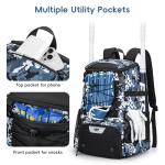 KAVIGOR Baseball Bag for Youth and Adult, Softball Backpack 40L Large Capacity, Bat Backpack with Shoes Compartment and Hidden Helmet Holder