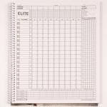 Elite Clipboards Baseball Scorebook - 50 Games Score Book Side by Side Score Keeping Book for Stats | Baseball Stat Tracking Book - High School, Middle School, Little League for Scorekeepers
