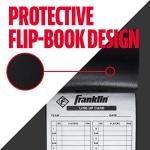 MLB Baseball + Softball Lineup Cards - 25 Game Line Up Sheets Book + Holder for Coaches + Managers - Black