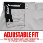 Franklin Sports Classic Fit Deluxe Youth Baseball Pants, Large, Gray