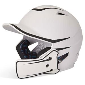 CHAMPRO mens Legend Plus HX Batting Helmet, WHITE | BLACK, SENIOR US Large