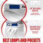 Franklin Sports Classic Fit Deluxe Youth Baseball Pants, Large, Gray