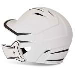 CHAMPRO mens Legend Plus HX Batting Helmet, WHITE | BLACK, SENIOR US Large
