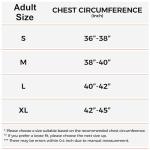 COOLOMG Adult Baseball Chest Protector Padded Shirt Heart Guard Sternum Protection for Football Lacrosse and Goalies Gray-White M