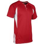 CHAMPRO Mens Wild Card 2-Button Baseball/Softball Jersey, Scarlet,white, XX-Large US