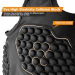 Gracfulcub Baseball Chest Protector Youth Padded Football Shirt, Chest Protector Baseball Youth, Football Padded Shirt for T Ball, Lacrosse & Goalies (Black, YL)