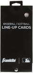 MLB Baseball + Softball Lineup Cards - 25 Game Line Up Sheets Book + Holder for Coaches + Managers - Black