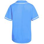 DEHANER Blank Light Blue Softball Baseball Jerseys for Men Women Hip Hop Button Down Fathers Mothers Day T-Shirt White Stripe-Light Blue Jersey Size Large
