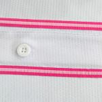 Pullonsy Adult Hip-Hop Hipster Blank Baseball Jerseys Button Up Shirts for Men Women Outfits,Light/Hot Pink Stripe White Jersey,Size M