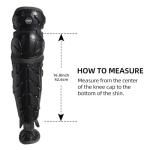 CEPHKY 2 Pack Softball/Baseball Knee Leg Guard, Doulbe Leg Knee Savers for Youth/Adult Catchers, 16.8in Full Wing Shin Guards with Adjustable Straps, Fit Well and Comfortable, Black