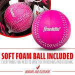 Franklin Sports RTP Teeball Performance Gloves & Ball Combo, Graphite/Pink, 9.5", Right Hand Throw