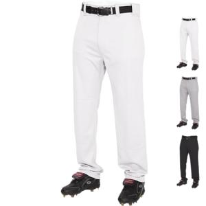 Rawlings | YBP31SR Baseball Pants | Semi-Relaxed Fit | White | Youth X-Large