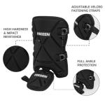 Hikeen Baseball Leg Guard Batter's Shin and Foot Shield with Adjustable Straps Batting Softball Gear Suitable for Right Hand & Left Hand Hitters for Kids