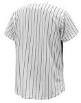 CUTHBERT Solid Baseball Jersey Shirt for Men and Women, Plain Short Sleeves Button Down T-Shirt(W-blackstripe M)