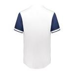Augusta Sportswear Cutter+ Full Button Baseball Jersey White/Navy S