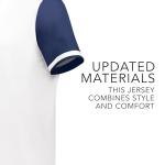 Augusta Sportswear Cutter+ Full Button Baseball Jersey White/Navy S