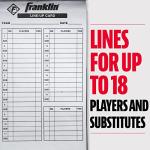 MLB Baseball + Softball Lineup Cards - 25 Game Line Up Sheets Book + Holder for Coaches + Managers - Black