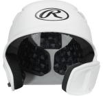 Rawlings | R16 REVERSIBLE EXT | Matte Batting Helmet | Reversible Face Guard | Junior (6 3/8" - 7 1/8") | Matte White