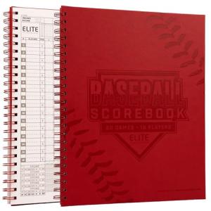Murray Sporting Goods Elite Clipboards Premium Baseball/Softball Scorebook - 60 Games | Stats Score Keeper Book for Adult & Youth Baseball/Softball