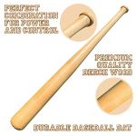 Genuine Solid Beech Wood Baseball Bat - 27 Inch 19 Oz - Youth Baseball Bats, Tball Bat, Self Defense, Weight Training, and Pickup Games - Classic and Timeless Design - KOTIONOK