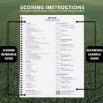 SSK 80 Game Official Scorebook Baseball + Softball – Premium Cover Score Keeping Book – 15 Player - Home + Away Team – 9.25”x12” (80 Games)
