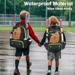 MATEIN Baseball Bat Bag for 4 Bats with Ball Pocket, Lightweight Youth Baseball Backpack with Shoe Compartment, Large Capacity Softball Equipment Bag with Fence Hook for TBall Gear, Helmet,Glove,Black