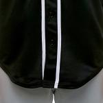 JC DISTRO Men's Short Sleeve Plain Button Down Baseball Jersey Team Jersey Black Small